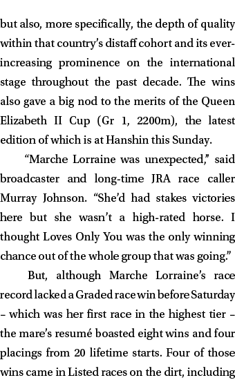 but also, more specifically, the depth of quality within that country s distaff cohort and its ever-increasing promin   