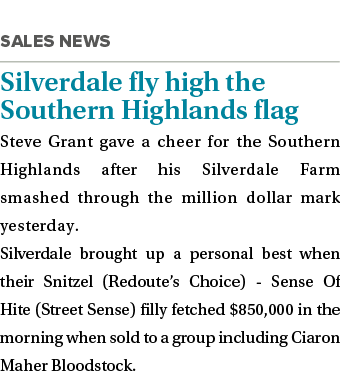  Silverdale fly high the Southern Highlands flag Steve Grant gave a cheer for the Southern Highlands after his Silver   