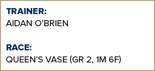 Trainer: Aidan O’Brien race: Queen’s Vase (Gr 2, 1m 6f