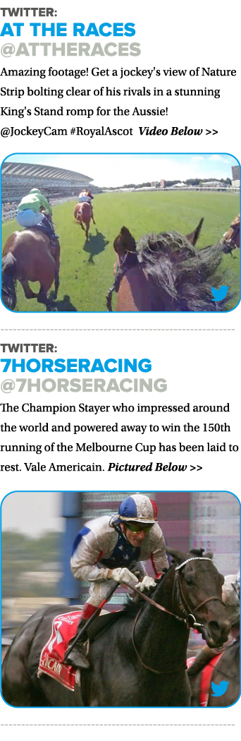 Twitter: At The Races @AtTheRaces Amazing footage! Get a jockey's view of Nature Strip bolting clear of his rivals in...