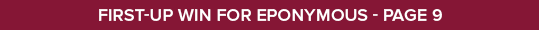 First-up win for Eponymous - page 