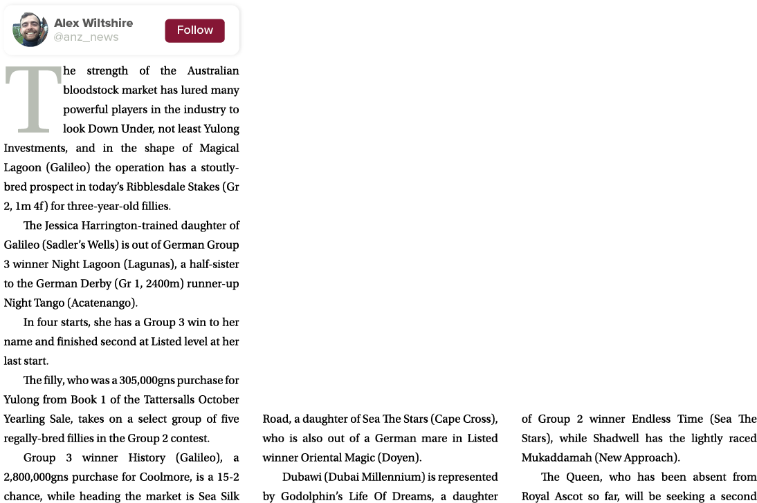  The strength of the Australian bloodstock market has lured many powerful players in the industry to look Down Under,...