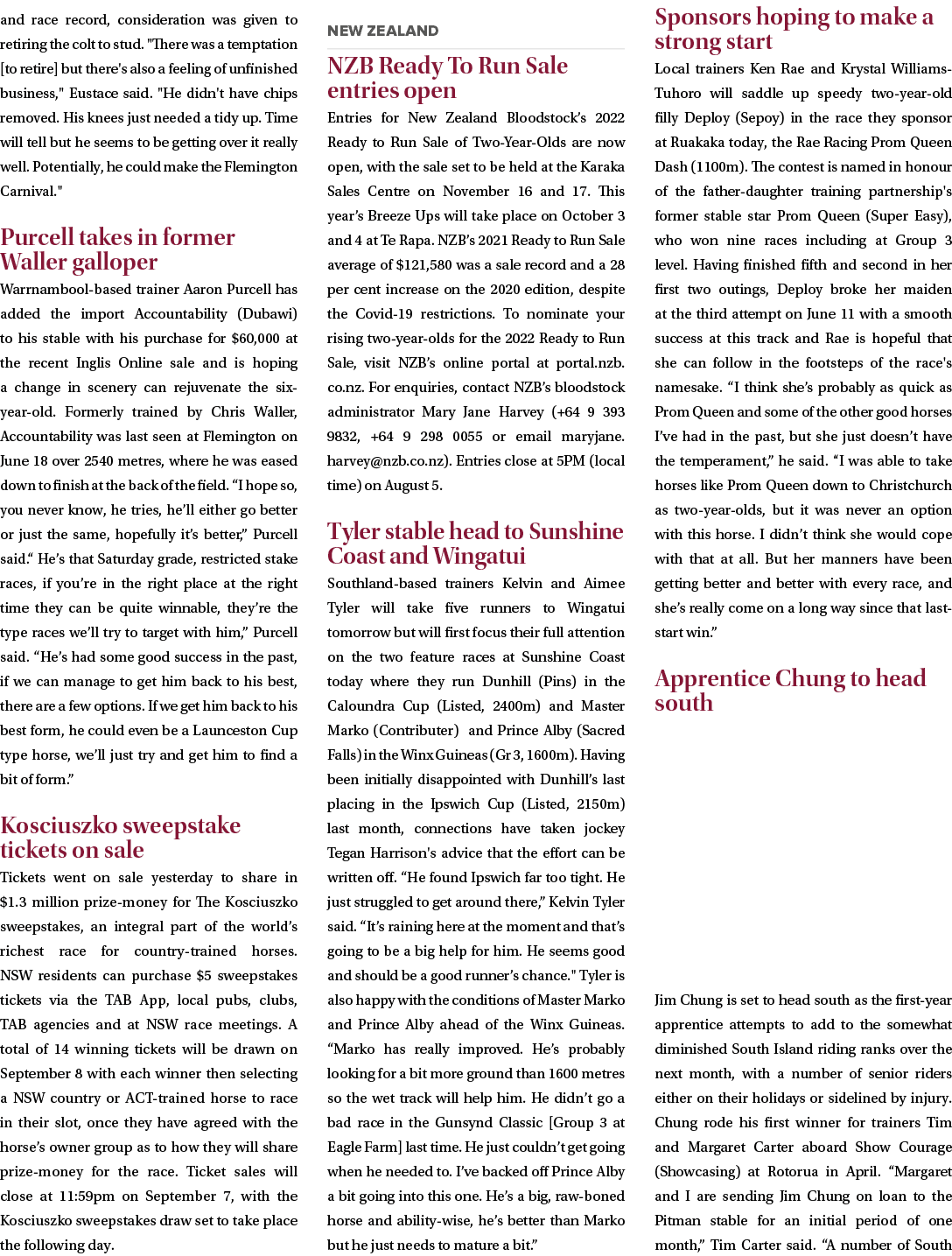 and race record, consideration was given to retiring the colt to stud. \“There was a temptation [to retire] but there...