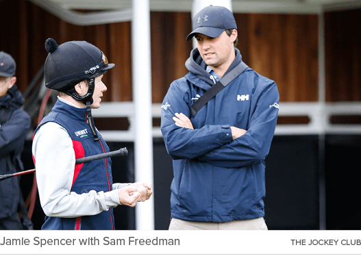 Jamie Spencer with Sam Freedman the jockey clu