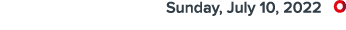  Sunday, July 10, 2022 