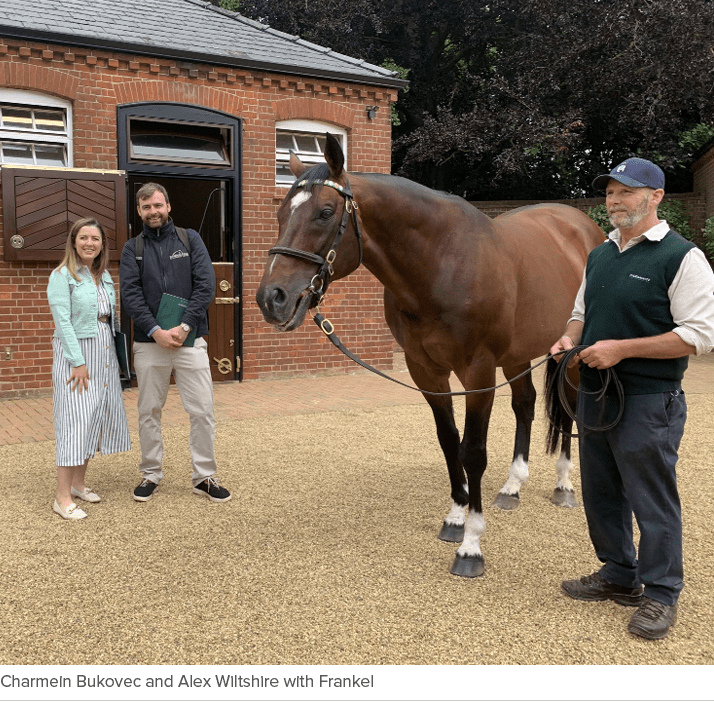 Charmein Bukovec and Alex Wiltshire with Frankel 
