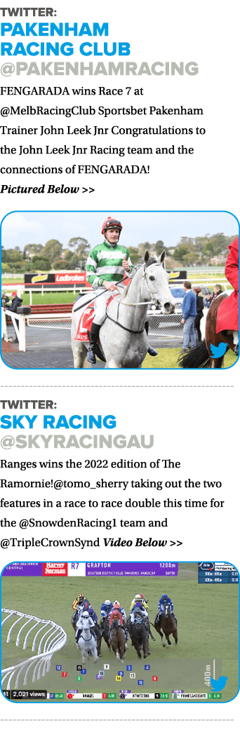 Twitter: Pakenham Racing Club @PakenhamRacing FENGARADA wins Race 7 at @MelbRacingClub Sportsbet Pakenham Trainer Joh...