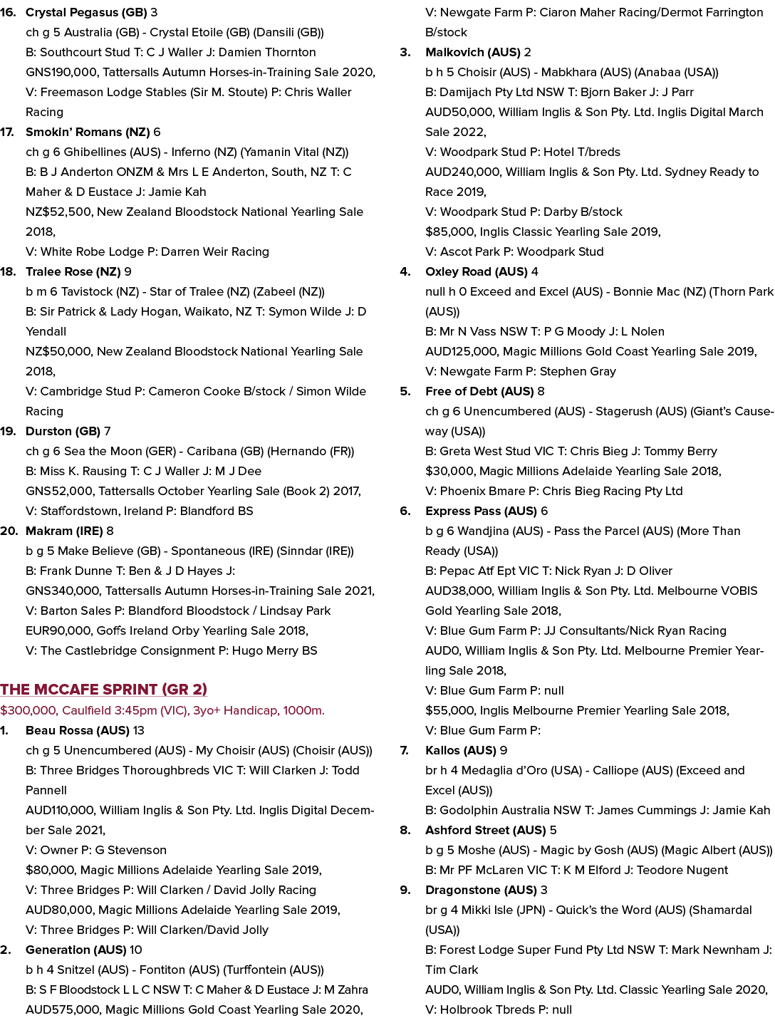 16. Crystal Pegasus (GB) 3 ch g 5 Australia (GB) - Crystal Etoile (GB) (Dansili (GB)) B: Southcourt Stud T: C J Walle...