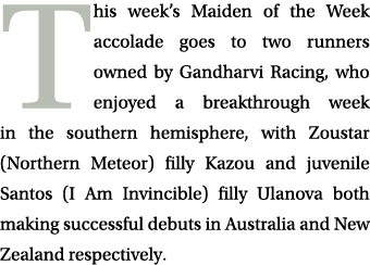 This week’s Maiden of the Week accolade goes to two runners owned by Gandharvi Racing, who enjoyed a breakthrough wee...