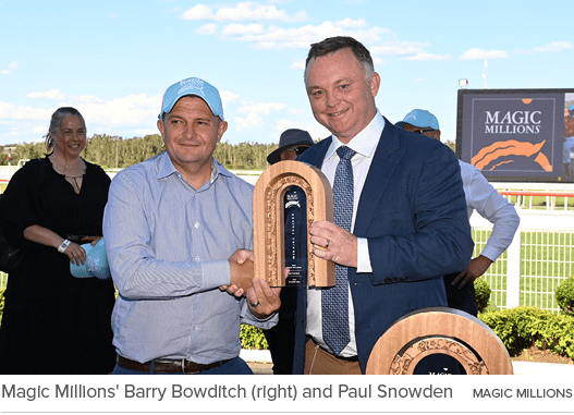 Magic Millions' Barry Bowditch (right) and Paul Snowden magic million