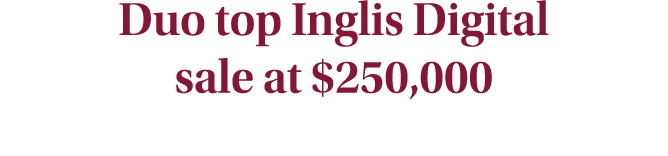 Duo top Inglis Digital sale at $250,000