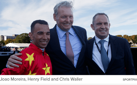 Joao Moreira, Henry Field and Chris Waller sportpi